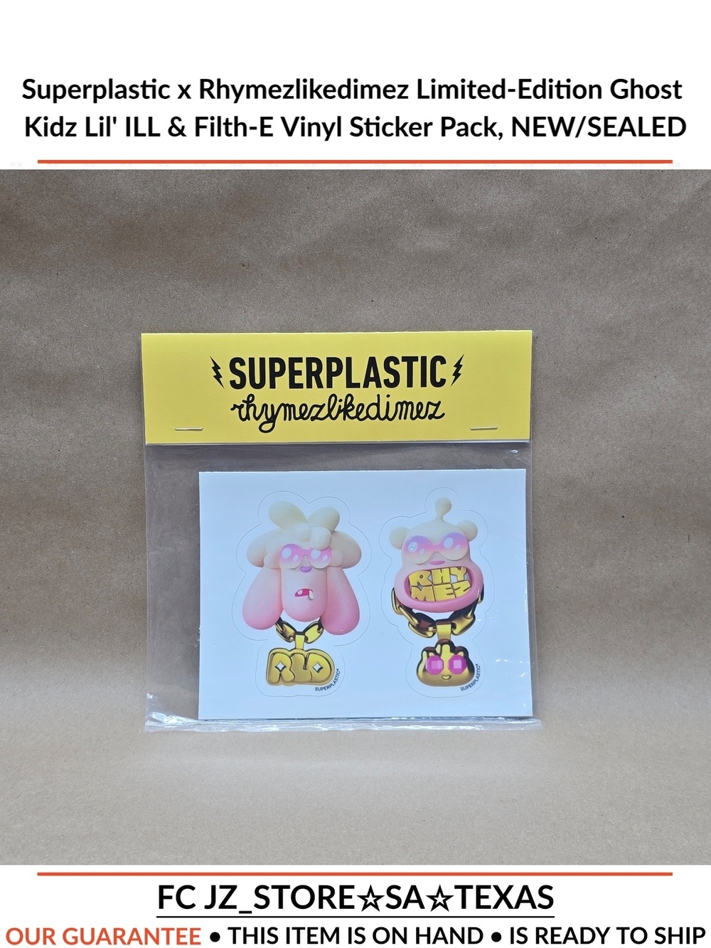Superplastic x Rhymezlikedimez Limited-Edition Ghost Kidz Sticker Pack, NEW